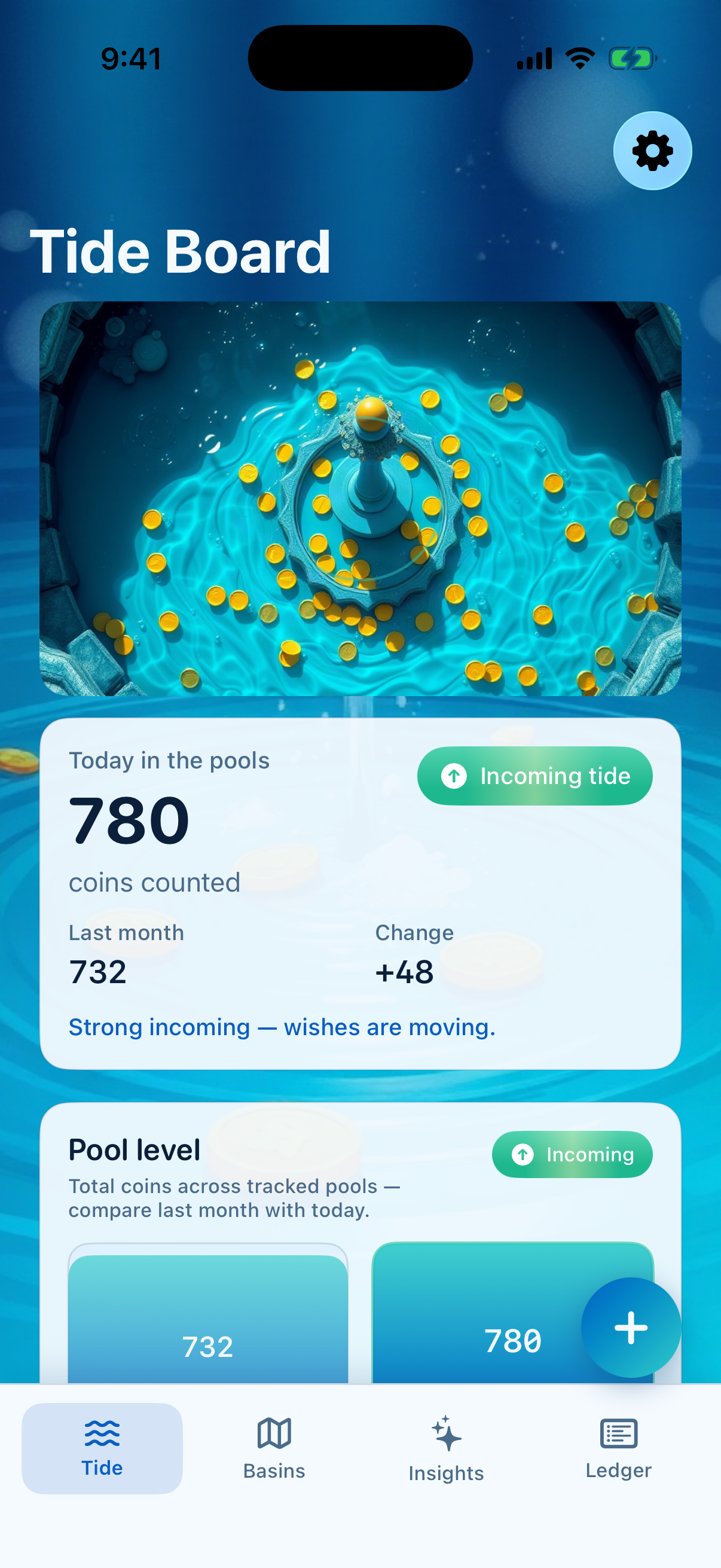 Tide Board screen